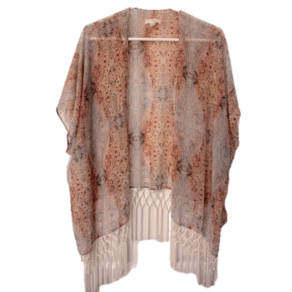 Garage Other - Garage orange paisley boho beach coverup one size